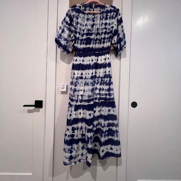 Mango Tie-Dye Print Open Back Dress | Size M - Picture 7 of 9